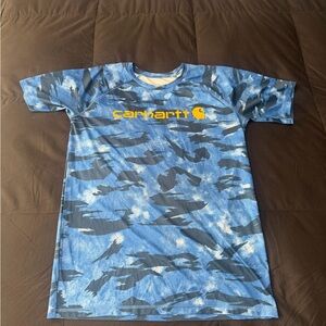 Carhartt Kids Blue and Black Camo Tee